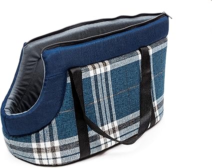 Wags N' Whiskers Hadley Rounded Pet Bag in Denim, Small