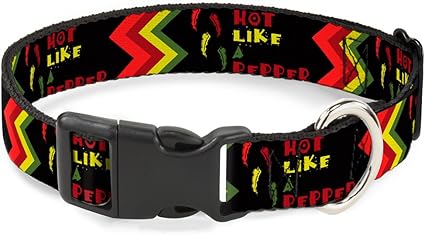 Buckle-Down Plastic Clip Collar - Hot Like A Pepper - 1