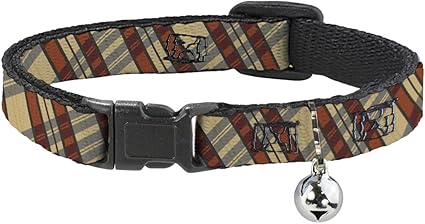 Buckle-Down Cat Collar Breakaway Americana Plaid X 8 to 12 Inches 0.5 Inch Wide