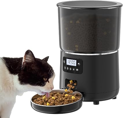 Cat Feeder Automatic Timed Food Dispenser for Cat Pet | Patented Anti-Cockroach Design Easy Clean