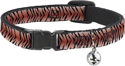 Cat Collar Breakaway Tiger 8 to 12 Inches 0.5 Inch Wide