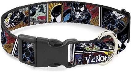 Buckle-Down Cat Collar Breakaway Venom Comic Book Panels 9 to 15 Inches 0.5 Inch Wide