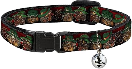 Cat Collar Breakaway Tattoo Johnny Bulldog 8 to 12 Inches 0.5 Inch Wide