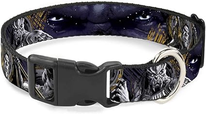 Buckle-Down Breakaway Cat Collar - Infinity War 4-Villains/Thanos Eyes Close-UP Purples/Gold/Grays