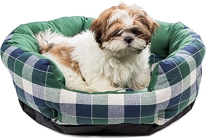 Wags N' Whiskers Hasley Round Pet Bed in Green