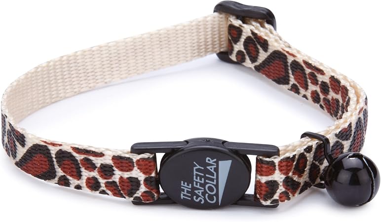 Meow Town Giraffe-Print Nylon Cat Collar, 8–12 inch