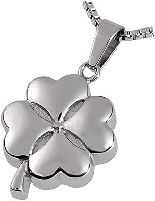 Memorial Gallery MG-6800 Stainless Steel Hearts of Clover Cremation Pet Jewelry