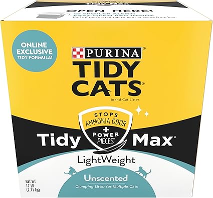 Tidy Cats Tidy Max Lightweight Unscented Cat Litter Clumping Formula - 17 lb. Box