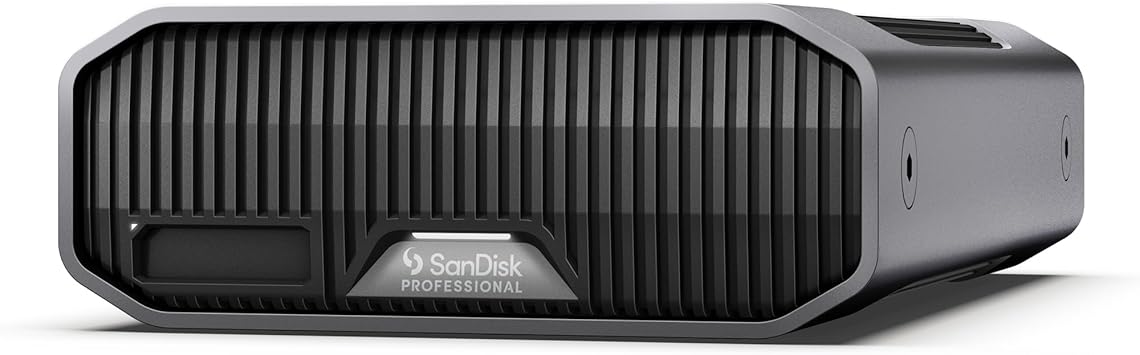 SanDisk Professional 22TB G-Drive Project - External HDD, Thunderbolt 3, USB (10Gbps), 7200RPM Ultrastar Hard Drive, Up to 260MB/s Read - SDPHG1H-022T-NBAAD