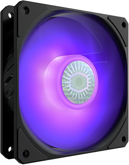 Cooler Master SickleFlow 120 V2 RGB Square Frame Fan, RGB 4-Pin Customizable LEDs, Air Balance Curve Blade, Sealed Bearing, 120mm PWM Control for Computer Case & Liquid Radiator