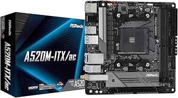 ASRock A520M-ITX/AC Supports 3rd Gen AMD AM4 Ryzen™ / Future AMD Ryzen™ Processors (3000 and 4000 Series Processors) Mini ITX Motherboard