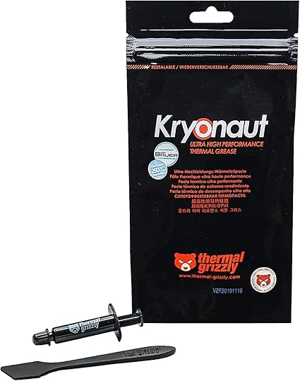 Thermal Grizzly - Kryonaut - 1 Gram - Extremly High Performance Thermal Paste - for Demanding Applications and Overclocking CPU/GPU/PS4/PS5/Xbox