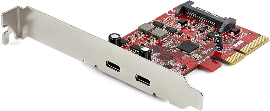 StarTech.com 2-Port USB 3.2 Gen 2x1 (10Gbps) PCIe Card - USB-C SuperSpeed PCI Express 3.0 x4 Host Controller Card - USB Type-C PCIe Add-On Adapter Card - USB C Expansion Card (PEXUSB312C3)