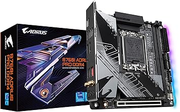 GIGABYTE B760I AORUS PRO DDR4 (LGA 1700/ Intel/ B760/ Mini-ITX/ DDR4/ Dual M.2/ PCIe 4.0/ USB 3.2 Gen2X2 Type-C/WiFi 6/ Intel 2.5GbE LAN/Q-Flash Plus/Motherboard)