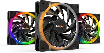 be quiet! Light Wings 120mm PWM High Speed Low Noise Premium ARGB Cooling Fan | 4-Pin | Ideal for Radiators and Heat Syncs | 3-Pack | Black | BL077