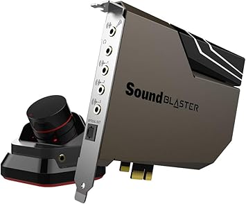 Creative Sound Blaster AE-7 PCIe Sound Card, Quad-Core, 127dB DNR, ESS SABRE-class 9018 DAC, Xamp Bi-amp, Discrete 5.1/Virtual 7.1, Dolby, DTS Encoding