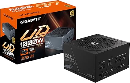 GIGABYTE GP-UD1000GM PG5 Rev2.0 - PCIe5.0 Ready - ATX3.0 - 1000W 80 Plus Gold Certified - Fully Modular Power Supply