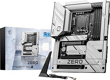 MSI Z790 Project Zero Gaming Motherboard (Support 14th/13th/12th Gen Intel Processors, LGA 1700, DDR5, PCIe 5.0, M.2 Slots, 2.5Gbps LAN, USB 3.2 Gen2, HDMI/DP, Wi-Fi 7, Bluetooth 5.4, ATX)