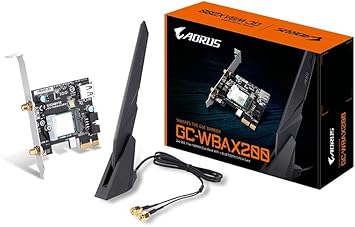 GIGABYTE WIFI 6 GC-WBAX200 (2x2 802.11Ax/ Dual Band WiFi/ Bluetooth 5/ PCIe Expansion Card)