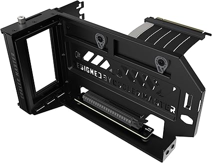 Cooler Master Vertical GPU Holder Kit V3, for E-ATX/ATX/mATX PC Case & PCI-E 4.0 Devices, Adjustable Modular Video Card Support, Thick SGCC Steel Bracket, 165 mm Riser Cable Included - Black