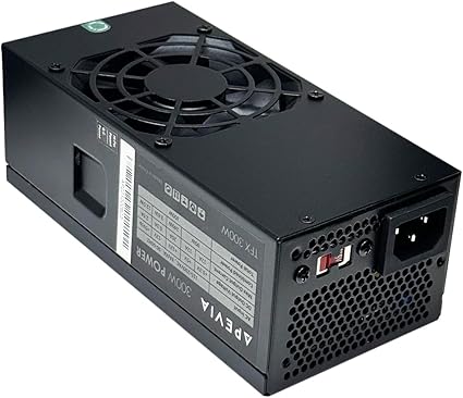 Apevia TFX-AP300W Standard Flex ATX 300W Power Supply - 115-230V AC, 1 x 20/24Pin Main Power, 1 x 12V(P4), 3 x Pheripheral, 3 x SATA, 1 x Floppy