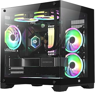 Bgears b-Pellucid MicroATX Gaming PC Case with Infinity Tempered Glass and USB 3.0 x 2. (Fan Sold Separately)