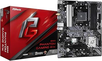 ASRock B550 Phantom Gaming 4 AC Supports 3rd Gen AMD AM4 Ryzen™ / Future AMD Ryzen™ Processors Motherboard