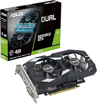 ASUS Dual GeForce GTX 1650 4GB GDDR5, IP5X, Auto-Extreme Technology, 144-Hour Validation Program, HDMI 2.0, DP 1.4