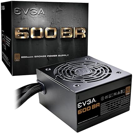 EVGA 600 BR, 80+ Bronze 600W, 3 Year Warranty, Power Supply 100- BR-0600-K1