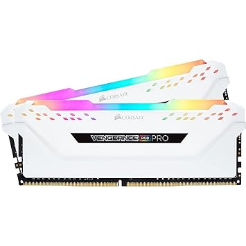 Corsair Vengeance RGB Pro 32GB (2x16GB) DDR4 3200 (PC4-25600) C16 Desktop memory – White (CMW32GX4M2E3200C16W)