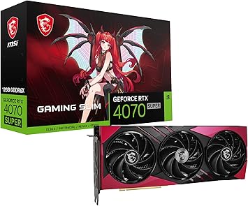 MSI Gaming RTX 4070 Super 12G Gaming X Slim MLG Graphics Card (NVIDIA RTX 4070 Super, 192-Bit, Extreme Clock: 2655 MHz, 12GB GDRR6X 21 Gbps, HDMI/DP, Ada Lovelace Architecture)