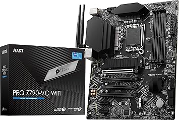 MSI PRO Z790-VC WiFi ProSeries Motherboard (Support 14th/13th/12th Gen Intel Processors, LGA 1700, DDR5, PCIe 5.0, M.2 Slots, 2.5Gbps LAN, USB 3.2 Gen2, HDMI/DP, Wi-Fi 7, Bluetooth 5.4, ATX)