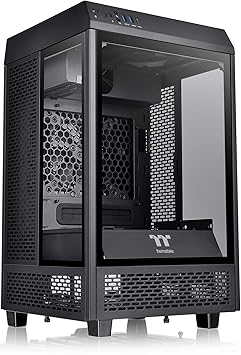 Thermaltake Tower 100 Black Edition Tempered Glass Type-C (USB 3.1 Gen 2) Mini Tower Computer Chassis supports Mini-ITX CA-1R3-00S1WN-00