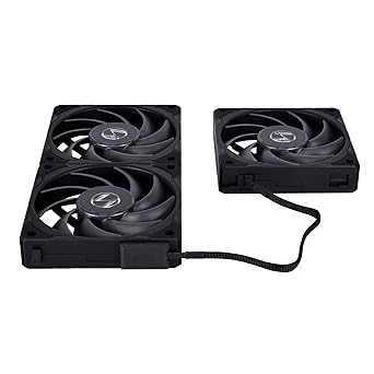 LIAN LI UNI Fan P28 120 Triple Pack Blackwith a Fan Speed Controller - P28120-3B