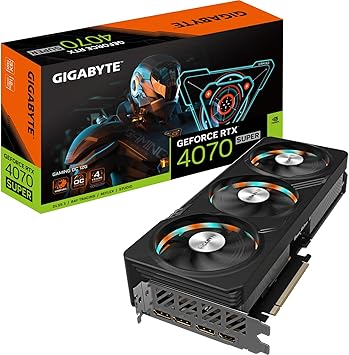 Gigabyte GeForce RTX 4070 Super Gaming OC Graphics Card - 2565MHz Core, 12GB GDDR6X 21000MHz 192-bit Memory, PCI-E 4.0, 3X DP 1.4, 1x HDMI 2.1a, NVIDIA DLSS 3.5, GV-N407SGAMING OC-12GD