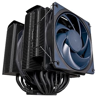 Cooler Master MasterAir MA824 Stealth Dual Tower CPU Air Cooler, 8 Heat Pipes, Dual Mobius 120|130mm Fans, Nickel-Plated Copper Base, Brackets AMD Ryzen AM5/AM4, Intel LGA 1851/1700/1200 Brackets