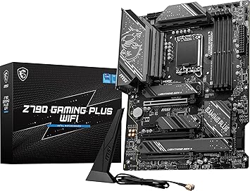 MSI Z790 Gaming Plus WiFi-AMZ Gaming Motherboard (Support 14th/13th/12th Gen Intel Processors, LGA 1700, DDR5, PCIe 5.0, M.2 Slots, 2.5Gbps LAN, USB 3.2 Gen2, Wi-Fi 6E, Bluetooth 5.3, ATX)