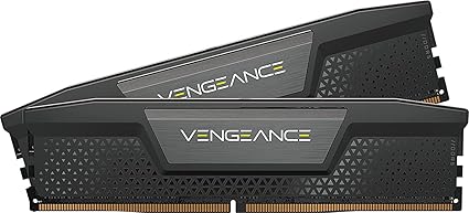 CORSAIR VENGEANCE DDR5 RAM 32GB (2x16GB) 6400MHz CL36 Intel XMP iCUE Compatible Computer Memory - Black (CMK32GX5M2B6400C36)