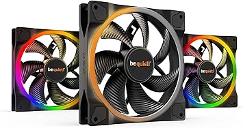 be quiet! Light Wings 140mm PWM Low Noise Premium ARGB Cooling Fan | 4-Pin | 3-Pack | Black | BL078