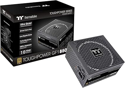 Thermaltake Toughpower GF1 850W 80+ Gold SLI/ CrossFire Ready Ultra Quiet 140mm Hydraulic Bearing Smart Zero Fan Full Modular Power Supply 10 Year Warranty PS-TPD-0850FNFAGU-1