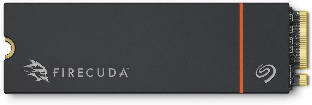 Seagate FireCuda 530R SSD with Heatsink 4TB Internal Solid State Drive - M.2 PCIe Gen4 ×4 NVMe 1.4, speeds up to 7400MB/s, 5050TBW, 1.8M MTBF with Rescue Services (ZP4000GM3A073)