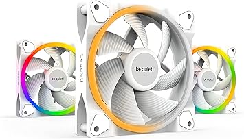 be quiet! Light Wings White 120mm PWM Triple Pack Premium ARGB Low Noise Cooling Fan | 4-Pin | BL100