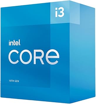 Intel Core i3-10100 Desktop Processor 4 Cores up to 4.3 GHz LGA1200 (Intel 400 Series Chipset) 65W, Model Number: BX8070110100