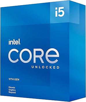 Intel® Core™ i5-11600KF Desktop Processor 6 Cores up to 4.9 GHz Unlocked LGA1200 (Intel® 500 Series & Select 400 Series Chipset) 125W