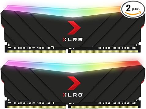 PNY XLR8 Gaming 16GB (2x8GB) DDR4 DRAM 3200MHz (PC4-25600) CL16 1.35V RGB Dual Channel Desktop (DIMM) Memory – MD16GK2D4320016XRGB