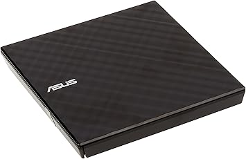 ASUS ASUS LITE Portable USB 2.0 Slim 8X DVD/ Burner +/- Rewriter External Drive, Compatible with both Mac & Windows, Black (SDRW-08D2S-U/BLK/G/AS)