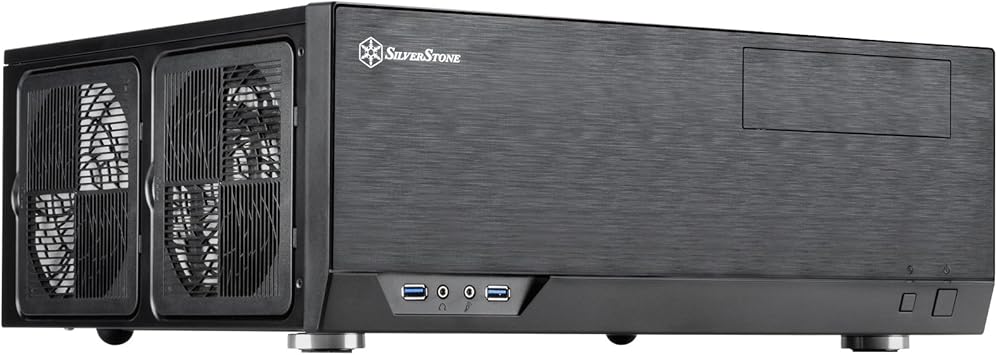 SilverStone Technology GD09 Home Theater PC (HTPC) Computer Case with Faux Aluminum Design for ATX/Micro-ATX Motherboards, SST-GD09B