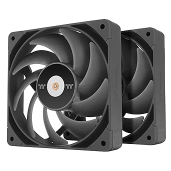 Thermaltake TOUGHFAN 14 Pro High Static Pressure PC Cooling Fan, PWM Controlled 500~2000 RPM, Air Flow 119.6 CFM, Gen.2 Hydraulic Bearing 140mm Case/Radiator Fan (2 Pack) CL-F160-PL14BL-A,Black