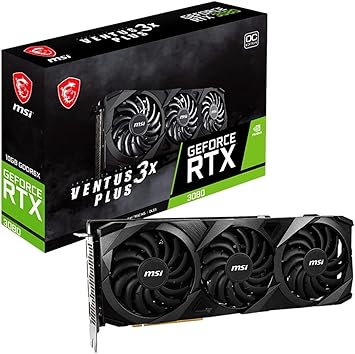 MSI RTX 3080 Ventus 3X Plus 10G OC LHR Graphics Card Black