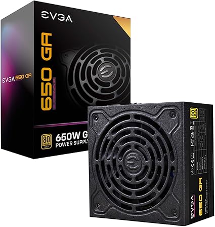 EVGA SuperNOVA 650 Ga, 80 Plus Gold 650W, Fully Modular, ECO Mode with Dbb Fan, 10 Year Warranty, Compact 150mm Size, Power Supply 220-GA-0650-X1